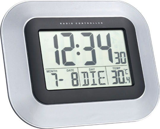 Technoline WS 8005 Масов Дигитален Часовник Сребрист