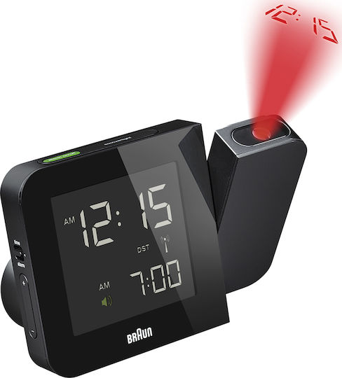 Braun Επιτραπέζιο Ψηφιακό Ρολόι LCD με Ξυπνητήρι & Ραδιόφωνο Μαύρο BNC015BK-RC