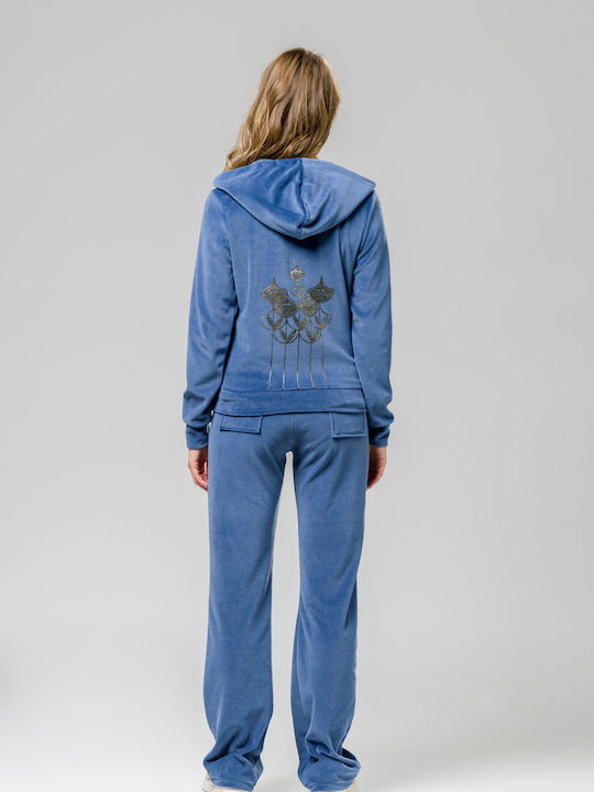 Harmony Winter Women's Pyjama Set Velvet Indigo