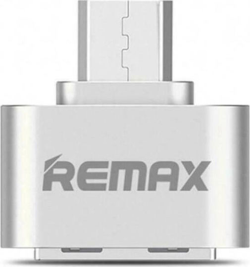 Remax RA-OTG Μετατροπέας micro USB male σε USB-A female Ασημί 1τμχ