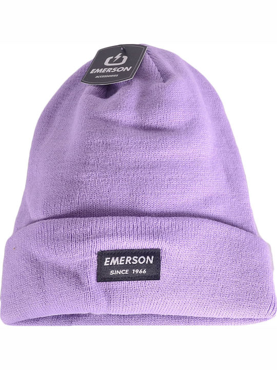 Beanie Unisex Beanie Gestrickt in Flieder Farbe