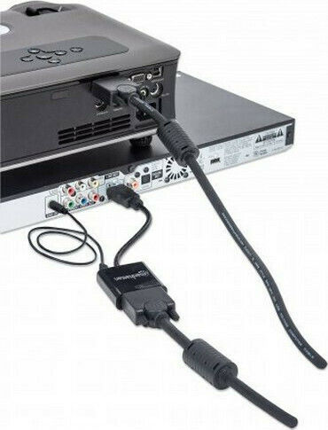 Manhattan HDMI to VGA Converter 3.5mm / HDMI Male to VGA Female 1 Piece