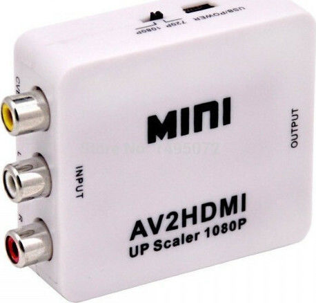Anga AV2HDMI Converter RCA female to HDMI female White 1pcs