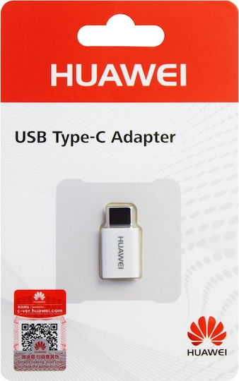 Huawei AP52 Konverter USB-C männlich zu Micro-USB weiblich Weiß 1Stück