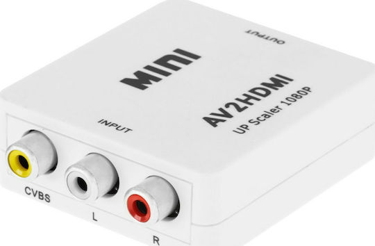 Anga AV2HDMI Converter RCA female to HDMI female White 1pcs