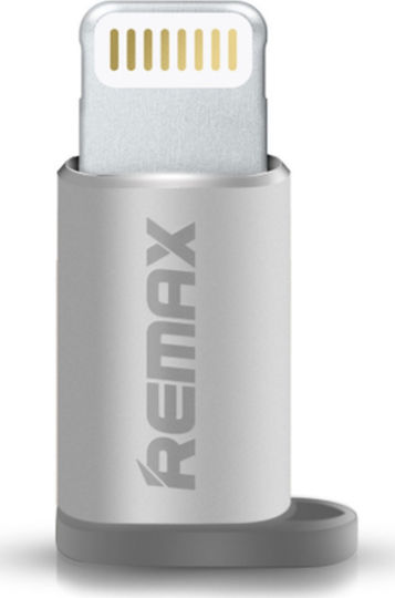 Remax RA-USB2 Μετατροπέας Lightning male σε micro USB female Ασημί 1τμχ