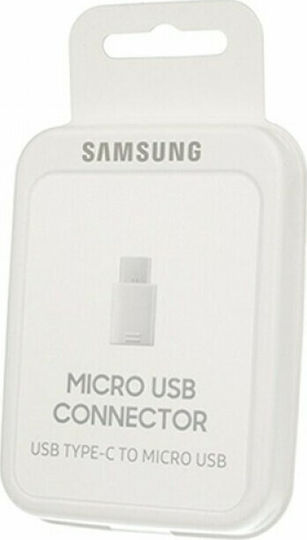 Samsung Конвертор USB-C мъжки към micro USB женски Бял 1бр EE-GN930BWEGWW