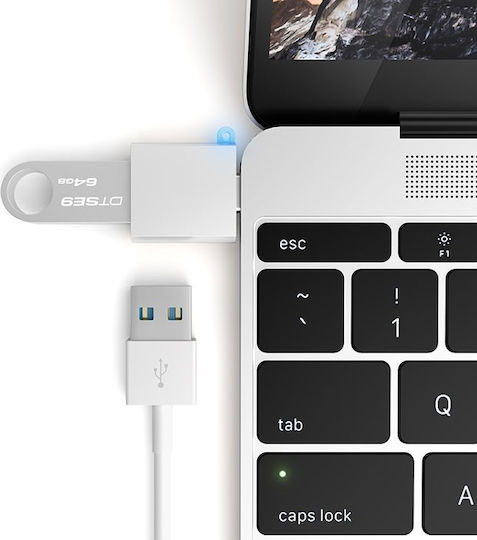 Satechi Type-C USB Adapter Konverter USB-C männlich zu USB-A weiblich Silber 1Stück