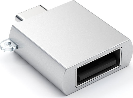Satechi Type-C USB Adapter Konverter USB-C männlich zu USB-A weiblich Silber 1Stück