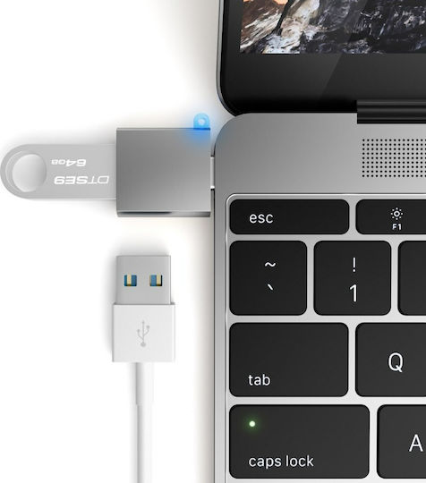 Satechi Μετατροπέας USB-C male σε USB-A female Γκρι 1τμχ ST-TCUAM