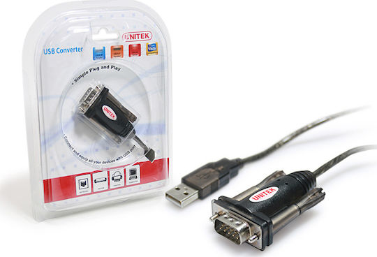 Unitek Μετατροπέας USB-A male σε Serial female 1τμχ Y-105