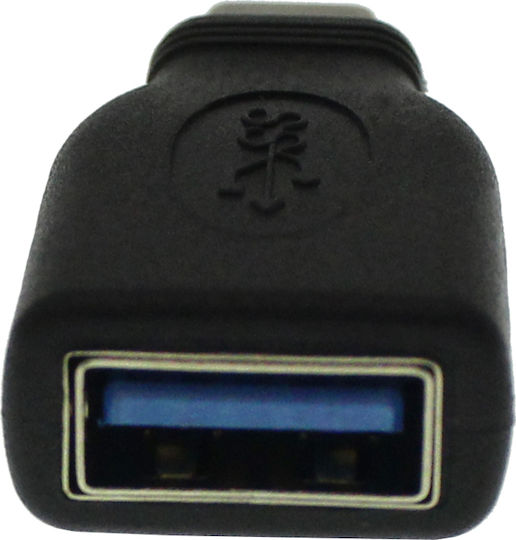 Well Μετατροπέας USB-C male σε USB-A female Black 1τμχ