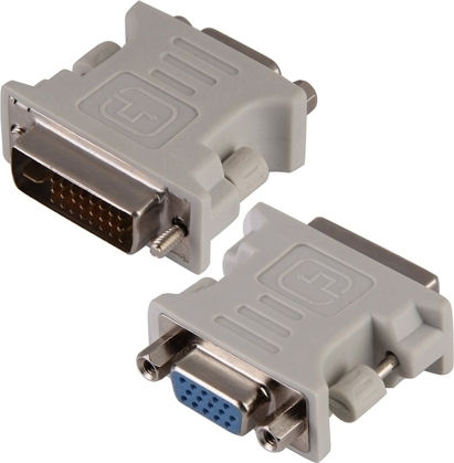 Powertech Konverter DVI-D männlich zu VGA weiblich Weiß 1Stück CAB-G020