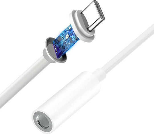 Muzik Converter USB-C male to 3.5mm female White 1pcs 01001TPC00WH