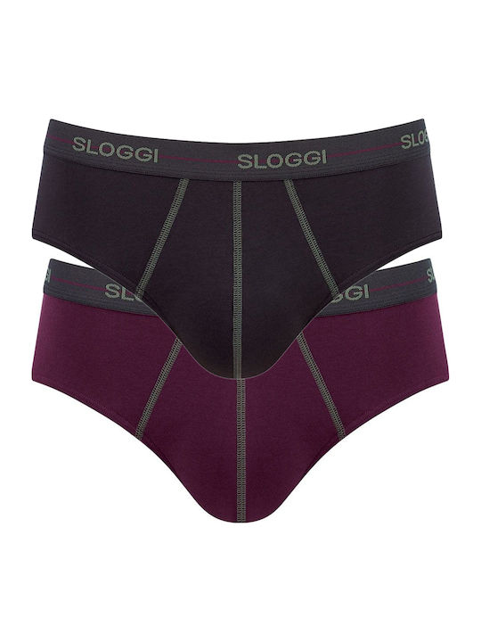 Start Midi Men's Slips Bordeaux / Black 2Pack