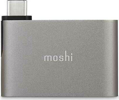 Moshi Μετατροπέας USB-C male σε USB-A 2x female Γκρι 1τμχ 99MO084214