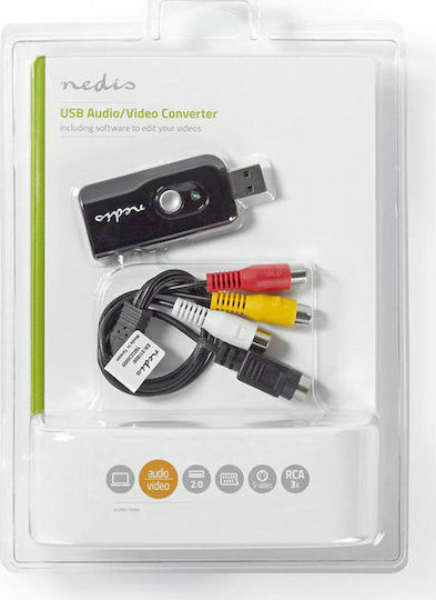 Nedis Convertor USB-A masculin în Scart masculin 1buc VGRRU100BK