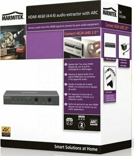 Marmitek Connect AE24 4K Audio Extractor/ARC/HDMI Converter Convertor HDMI feminin în 3.5mm / HDMI feminin 1buc