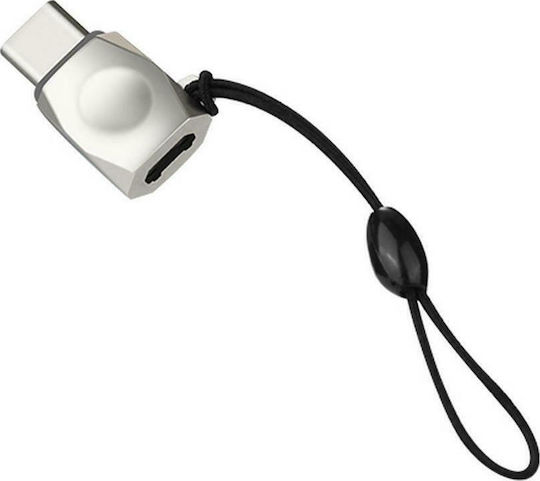 Hoco UA8 Converter USB-C male to micro USB female Silver 1pcs