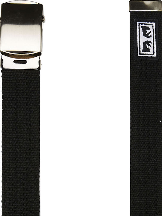 Men's Belt Fabric Webbing Belt Black