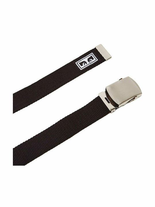 Men's Belt Fabric Webbing Belt Black