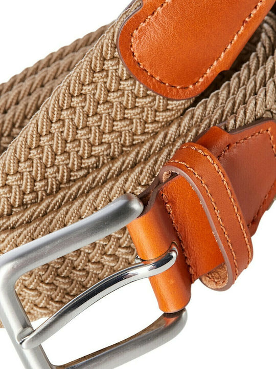 Еластична Мъжки Колан Knitted Beige/Brown