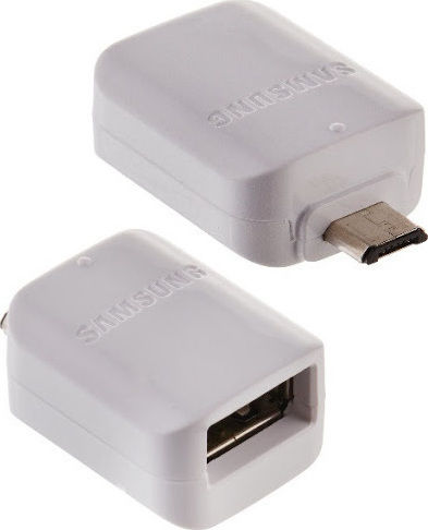 Samsung Konverter Micro-USB männlich zu USB-A weiblich Weiß 1Stück GH98-09728A