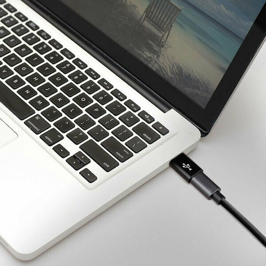 V-TAC Μετατροπέας USB-C male σε micro USB female Black 1τμχ 8471