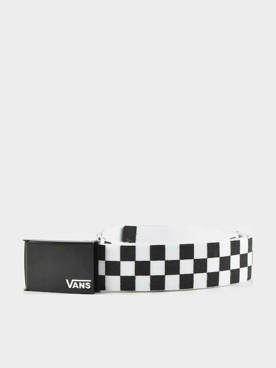 Deppster II Web Wide Men's Belt from Artificial Leather White / Black