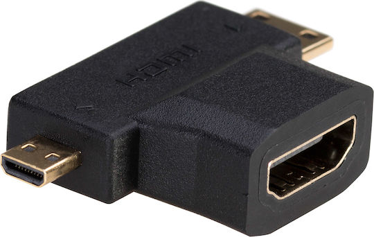 Akyga Converter HDMI female to micro HDMI / mini HDMI male 1pcs AK-AD-23
