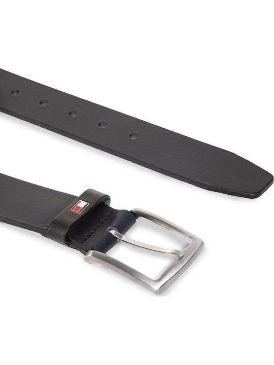 New Denton 4.0 Wide Men's Belt Leather Navy Blue