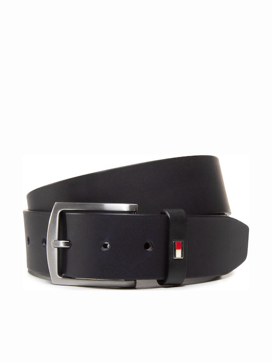 New Denton 4.0 Wide Men's Belt Leather Navy Blue