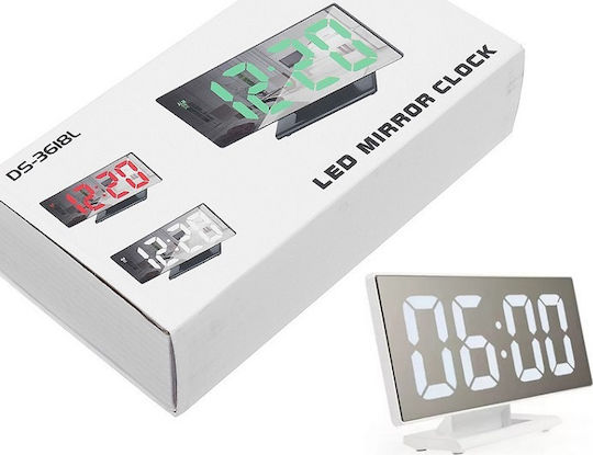 Tischuhr Digital LED Kunststoff mit Wecker Schwarz