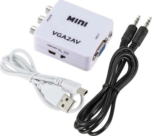VGA Weiblich zu RCA Weiblich Konverter Weiß 1 Stück 98066