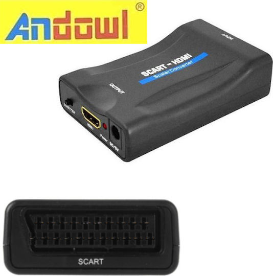 Andowl QY-V05 Μετατροπέας Scart female σε HDMI female 1τμχ