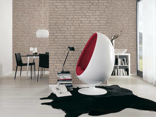 Wall Wallpaper Industrial Vinyl Beige 1005x53cm Washable