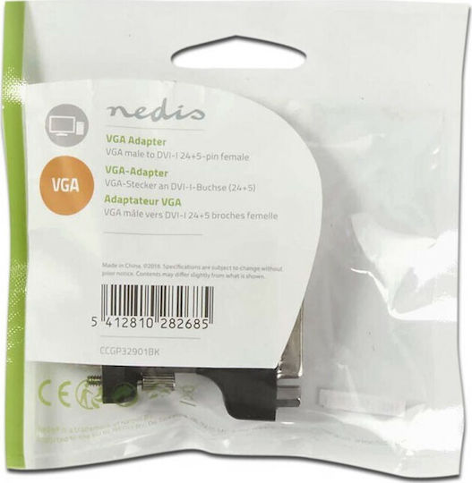 Nedis Μετατροπέας VGA male σε DVI-I female 1τμχ CCGP32901BK