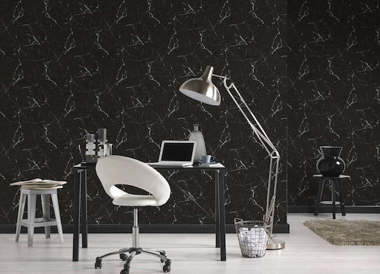 Wall Wallpaper Vinyl Black 1005x53cm Washable