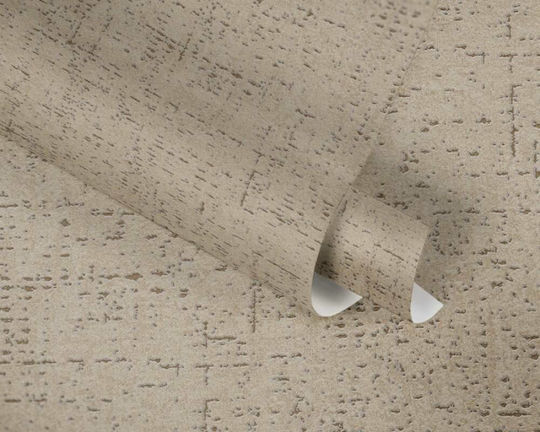 Wall Wallpaper Vinyl Beige 1005x53cm Washable