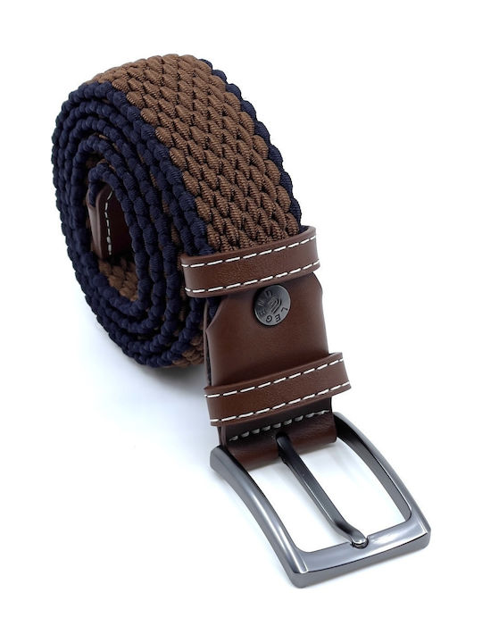 -21 Elastic Men's Belt Knitted Tabac Brown