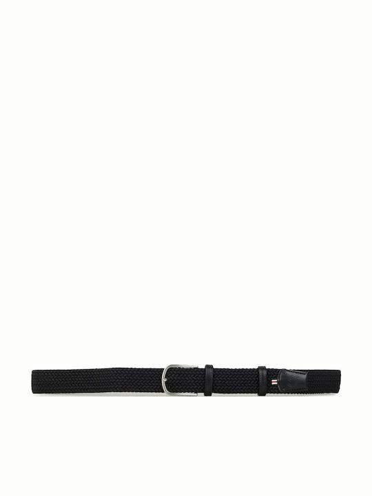 London Elastic Men's Belt Knitted Black
