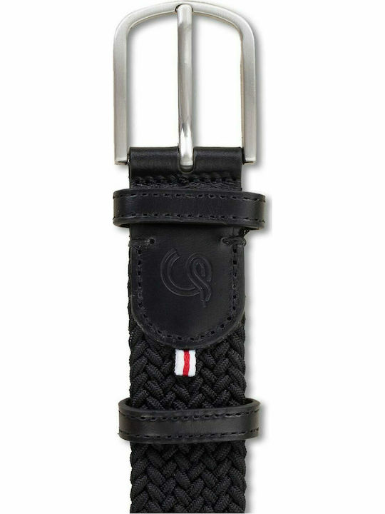 London Elastic Men's Belt Knitted Black