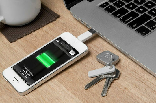 Bluelounge Kii Μετατροπέας Lightning male σε USB-A male Λευκό 1τμχ