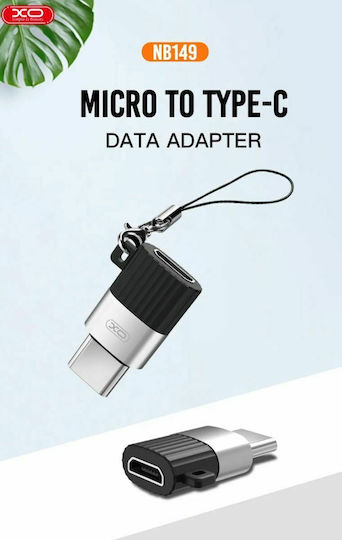XO NB149-A Μετατροπέας USB-C male σε micro USB female 1τμχ