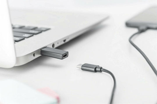 Digitus Μετατροπέας USB-A male σε USB-C female 1τμχ AK-300524-000-S