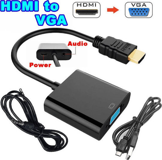Techly Convertor HDMI masculin în VGA feminin 1buc HDMI-VGA2A