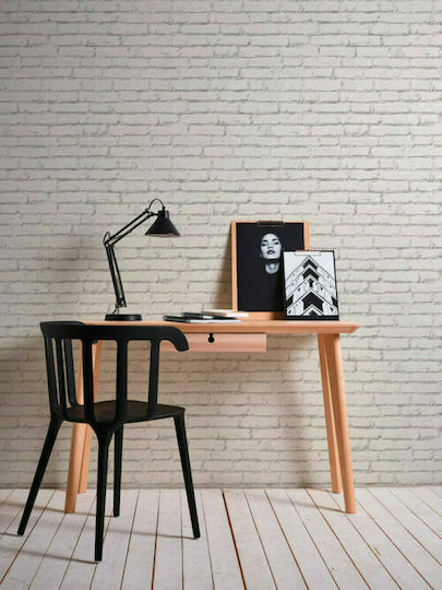 Tapet de Perete 1000x53cm Wood Stone Off White Lavabil