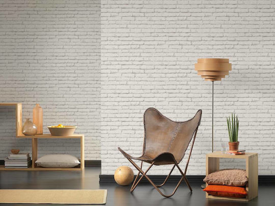 Tapet de Perete 1000x53cm Wood Stone Off White Lavabil
