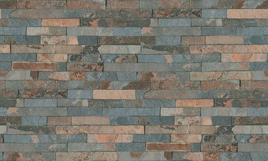 Тапет за Стена Wood Stone Винил Петрол 1000x53см Миеща се Тапет за Стена Wood Stone Винил Петрол 1000x53см Миеща се