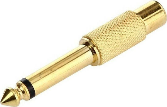 Prolink Μετατροπέας 6.3mm male σε RCA female Χρυσό Χρυσό
